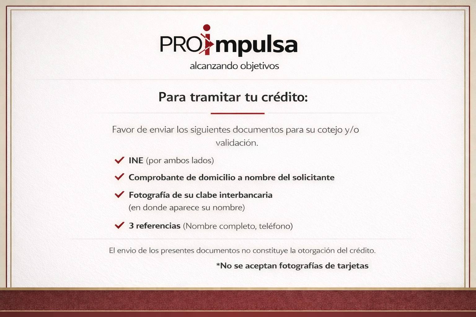 Requisitos para crédito personal